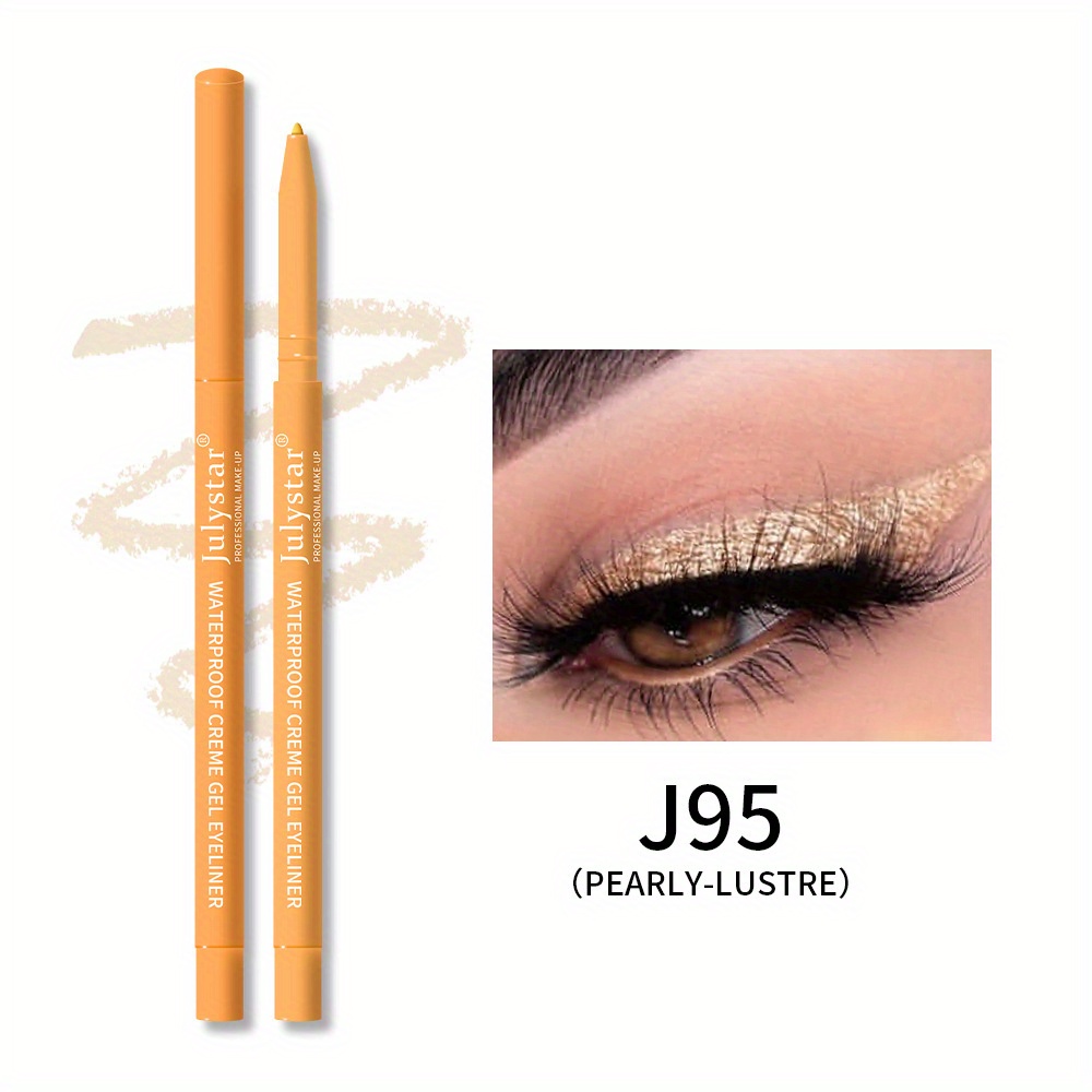 UV Fluorescent Eyeliner Gel Pen Waterproof Smudge Proof Pearly Eyeliner