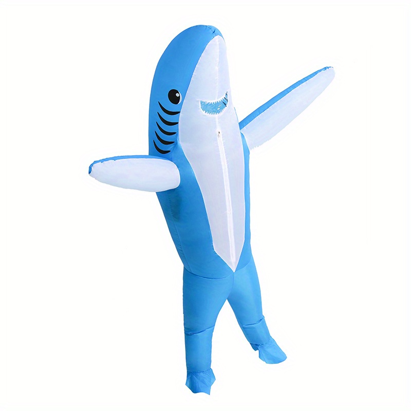 Costume da squalo gonfiabile per adulti e ragazzi Costumi divertenti di  Halloween Costume fantasy cosplay (senza batteria) (adatto per 150-190 cm o  12