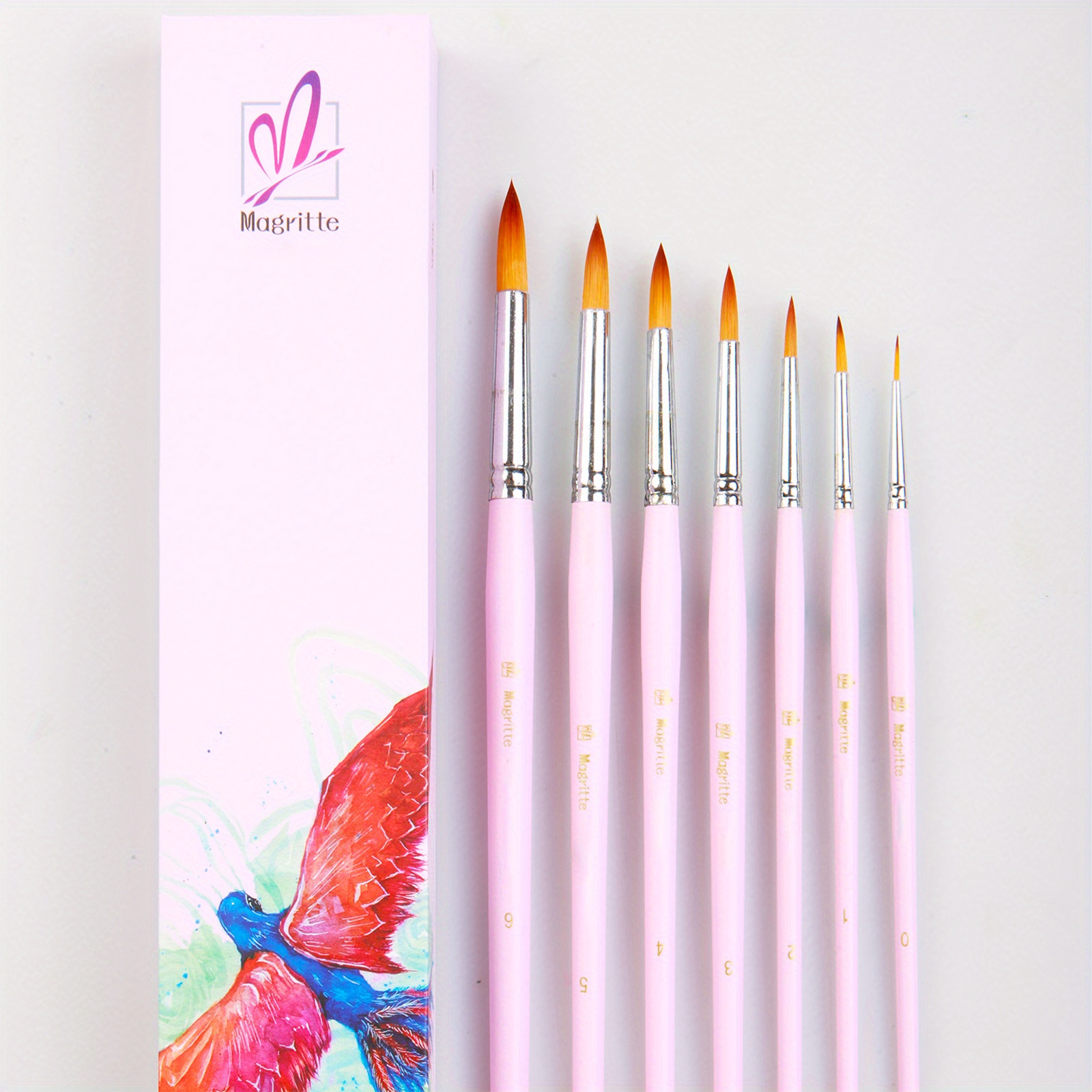 Pink Color Wooden Handle Acrylic Art Supplies Watercolor Paint Brushes Set  - Buy Pink Color Wooden Handle Acrylic Art Supplies Watercolor Paint  Brushes Set Product on