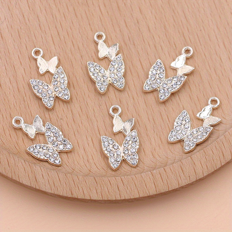 Crystal butterfly deals charms