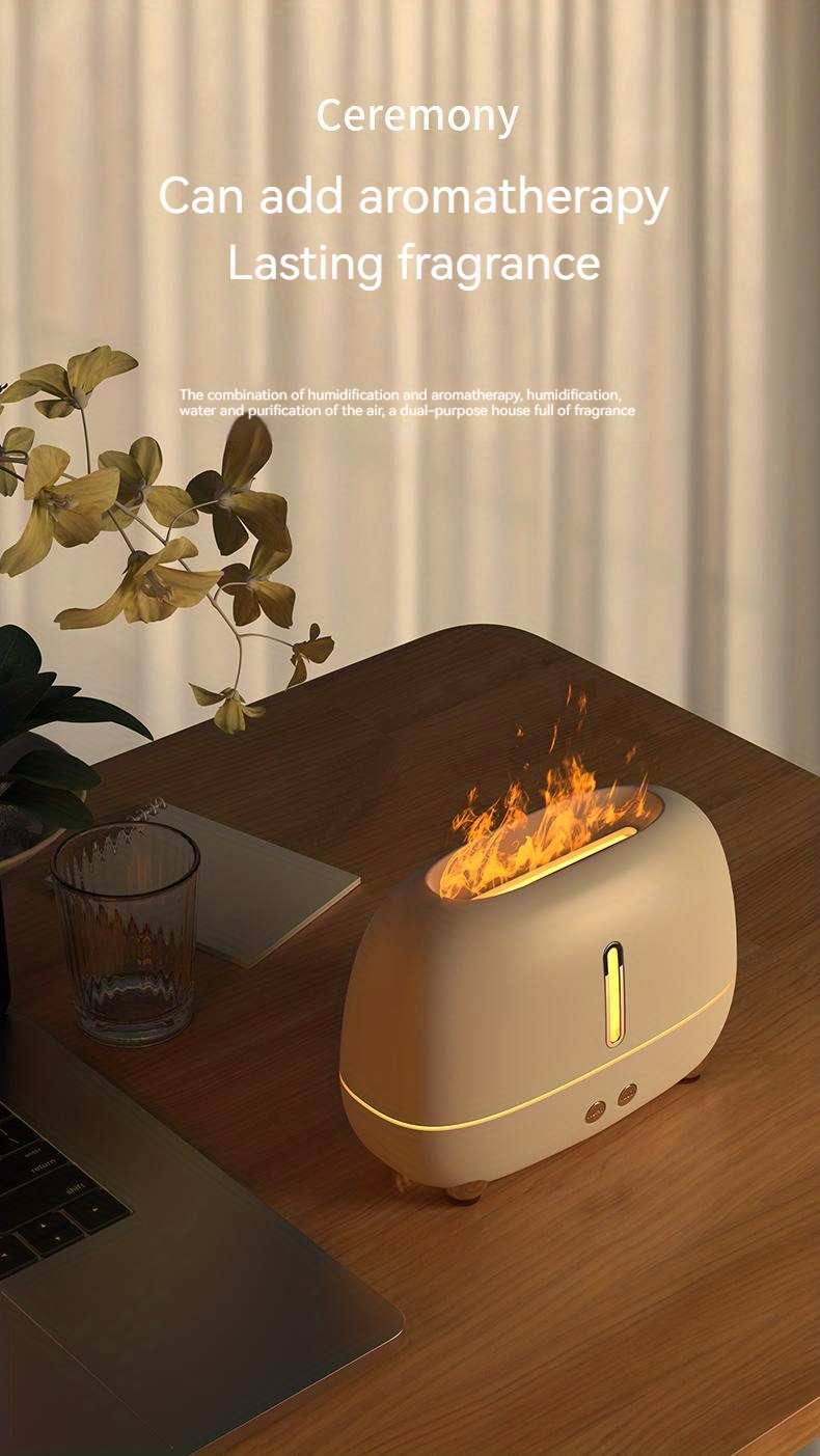 flame humidifier ultrasonic luxury humidifiers are suitable for use in bedrooms homes offices or plants top filling cold fog 250ml up to 8 16 hours details 7