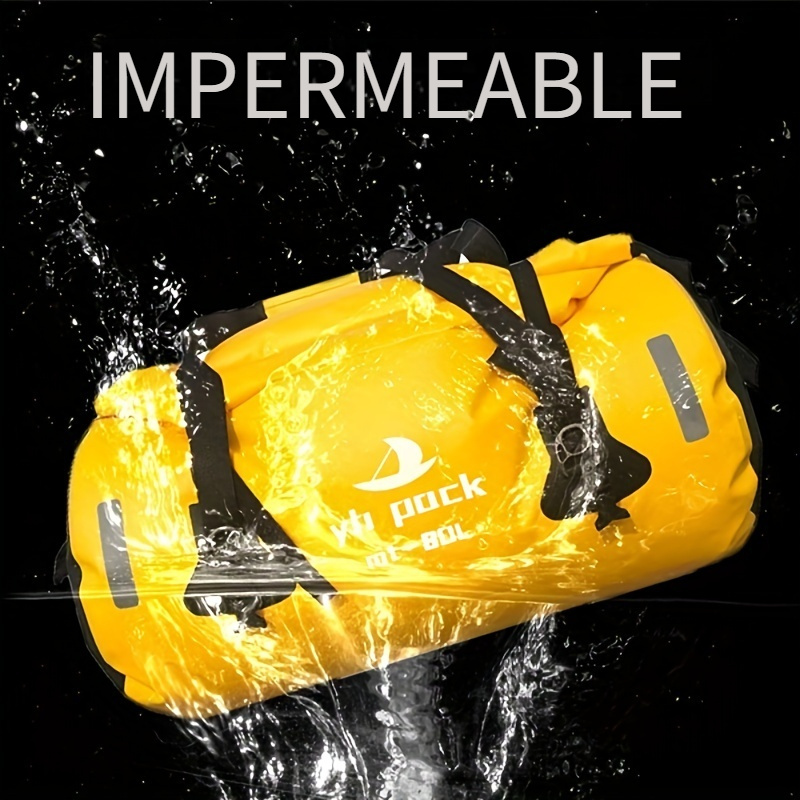 Bolsa impermeable para motocicleta, PVC reflexivo, silla de montar,  equipaje seco, accesorios al aire libre, amarillo, 40 litros