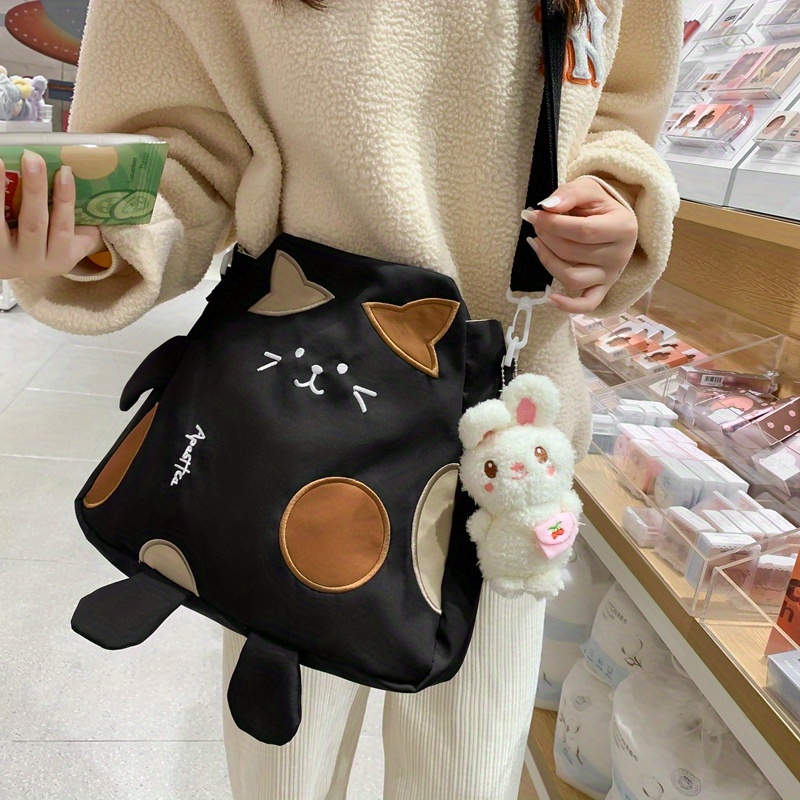 Cartoon Cat Design Crossbody Bag Kawaii Anime Shoulder Bag Temu