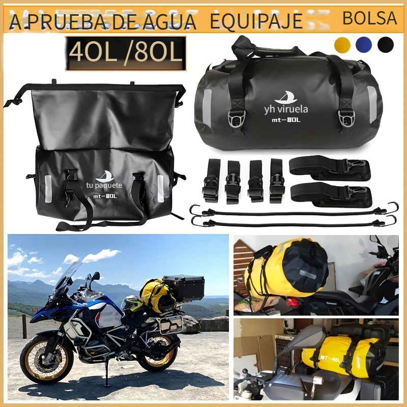 Mochila Impermeable Motocicleta Bolsa Asiento Trasero - Temu