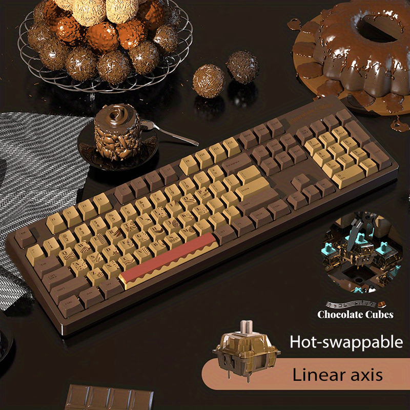 Mechanical Keyboard Chocolate Theme Ajazz Ak533 Sublimation - Temu