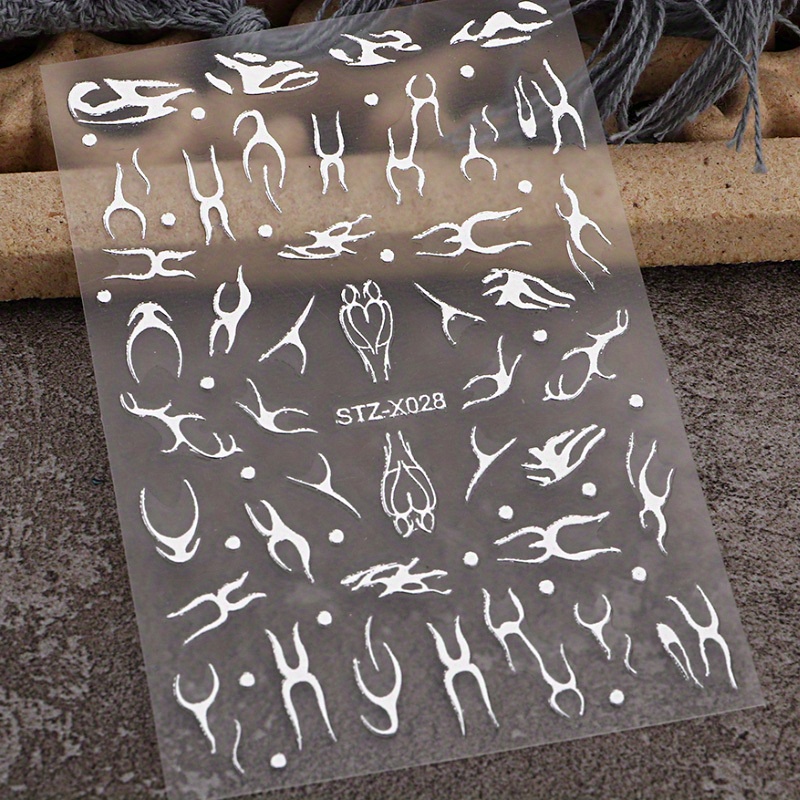 5D Self Adhesive Geometric Nail Art Stickers