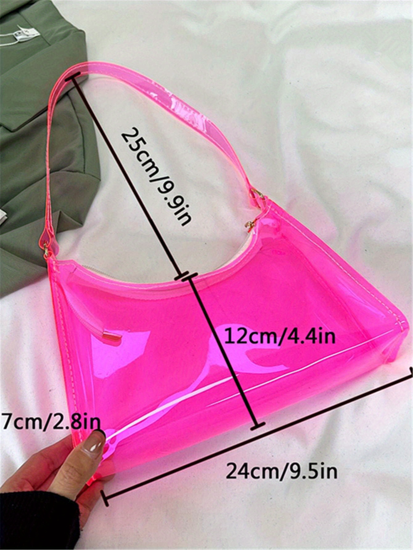 Buy Generic Famous Brand Woman Trendy Clear Jelly Shoulder Bags