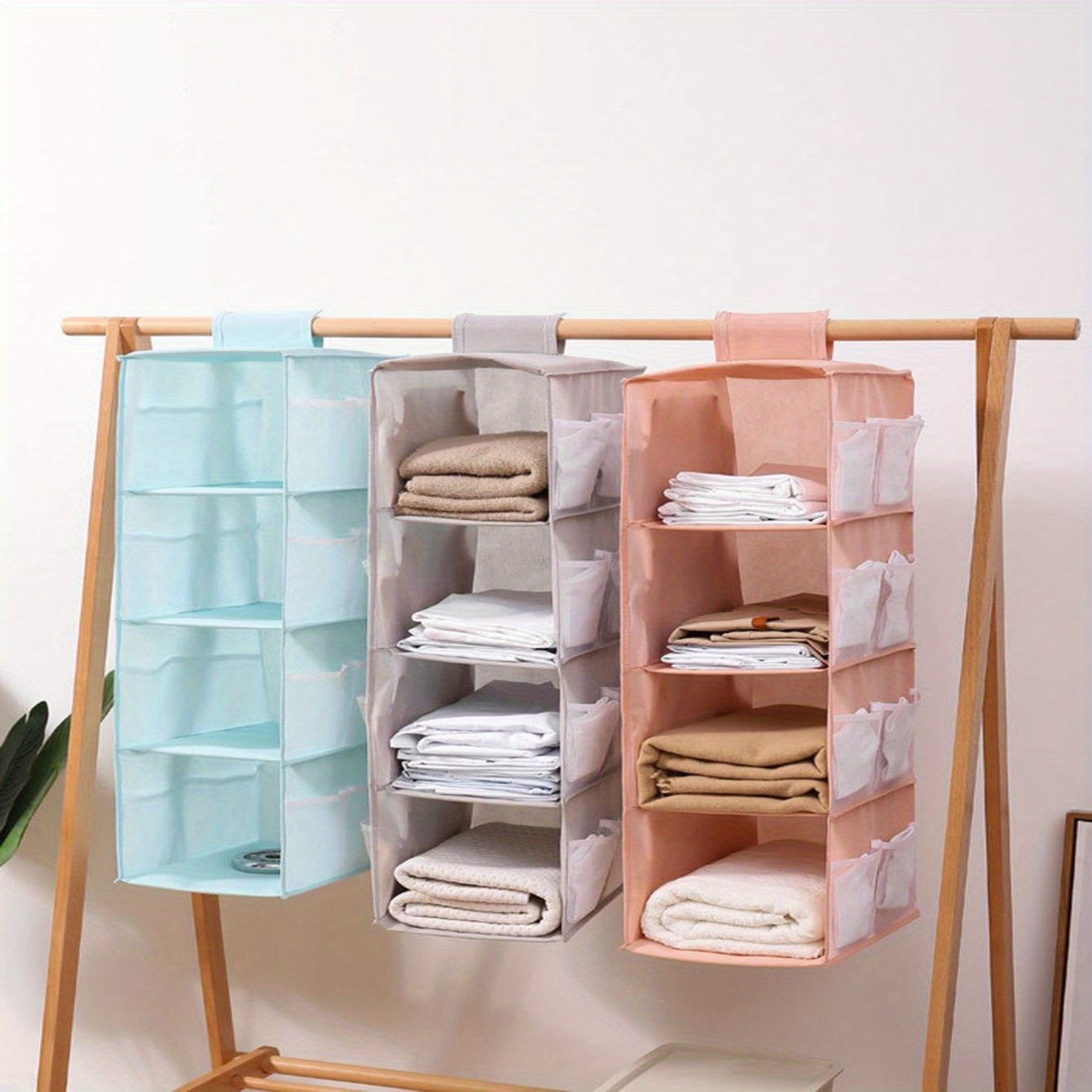 Multifunctional Fabric Underwear Storage Hanging Bag Temu