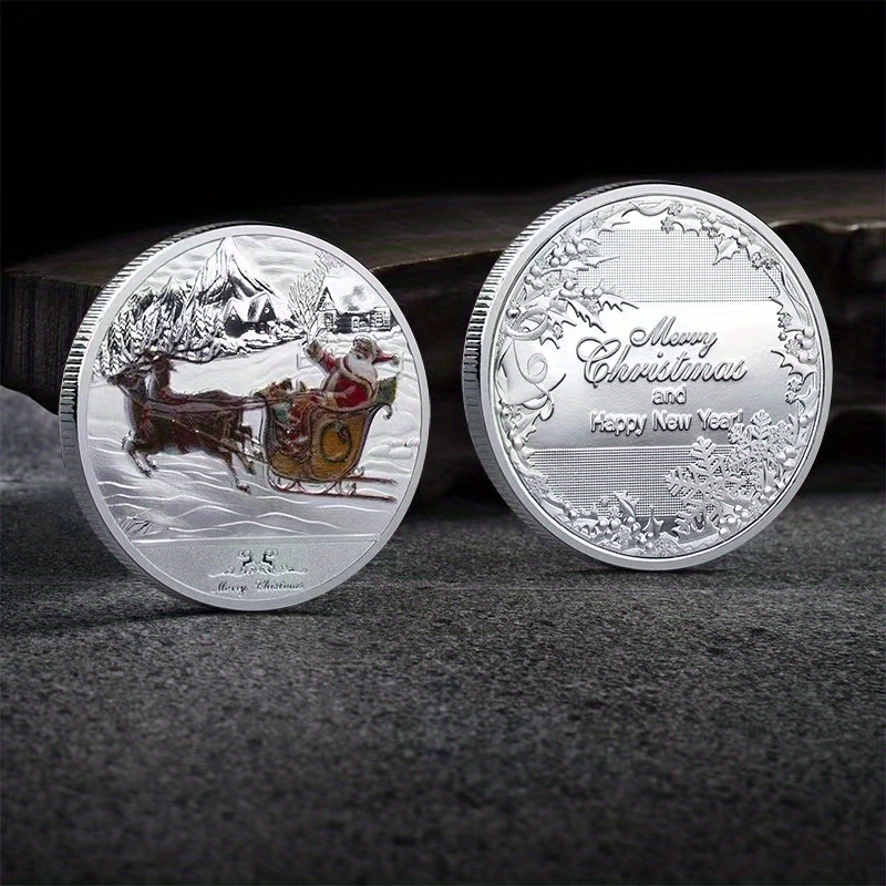 Merry Christmas Gold Plated Christian Challenge Coin - Logos Trading Post