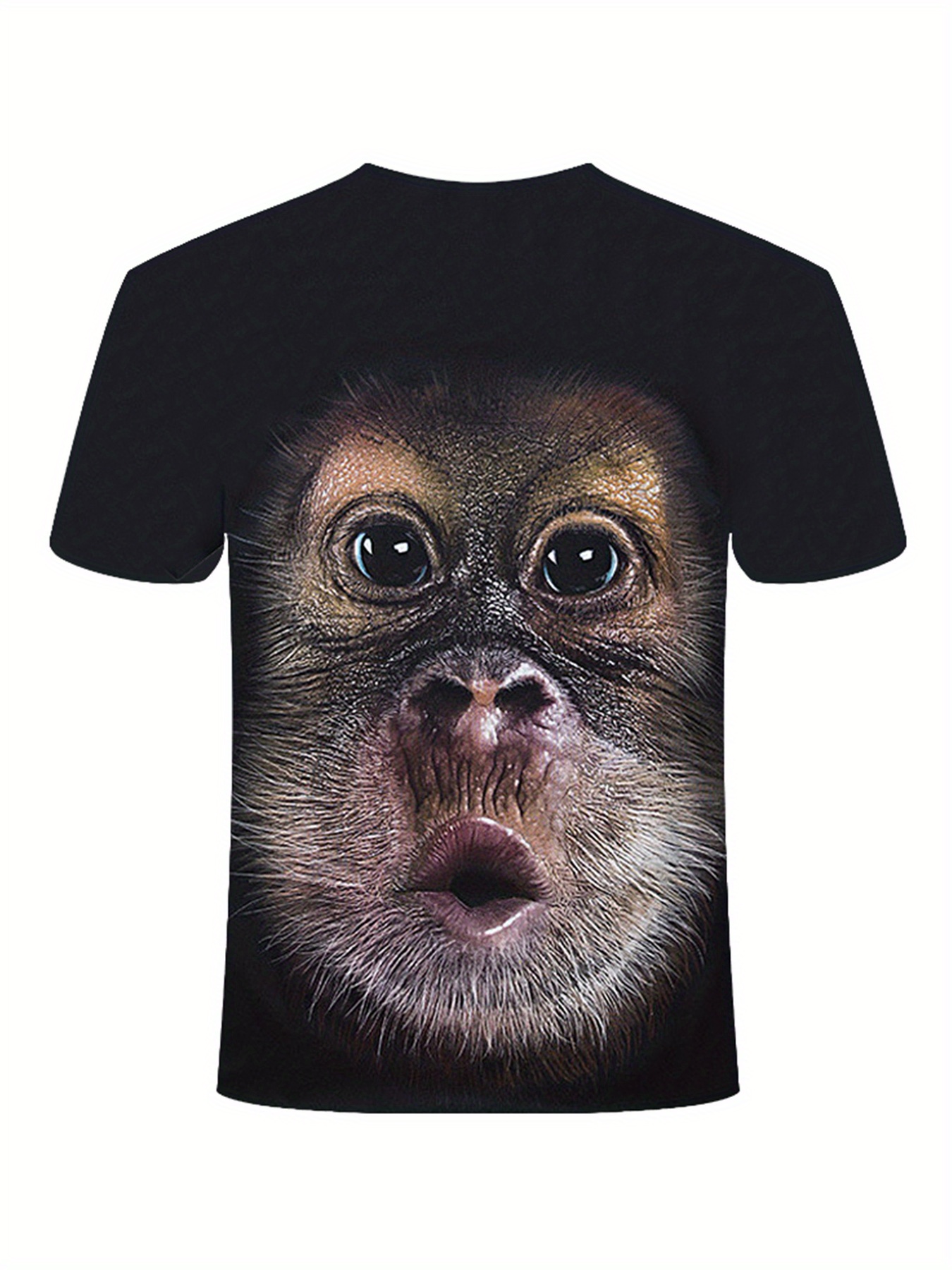 Funny Gorilla Pattern Print Mens Comfy T Shirt Graphic Tee Temu 2444