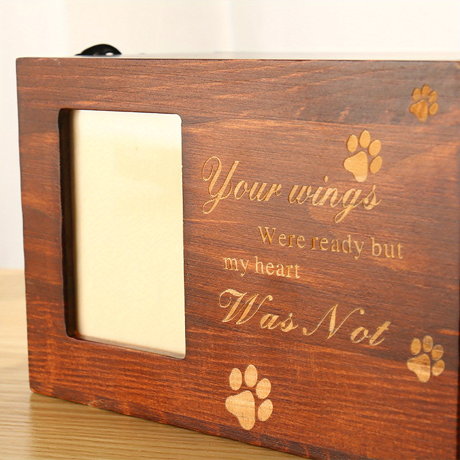 Pet Memorial Box Photo Frame Wooden Keepsake Storage Cats Temu