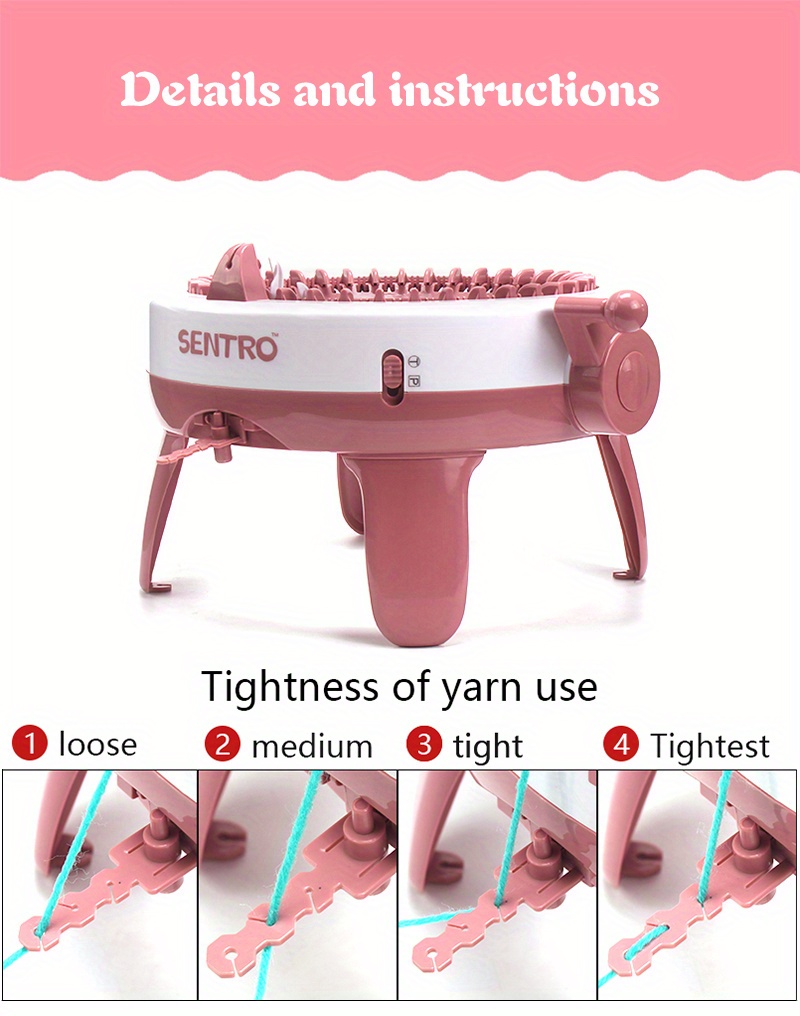 40 Needles Knitting Machine, DIY Knitting Weaving Loom Machine with Row  Counter for Kids and Adults 