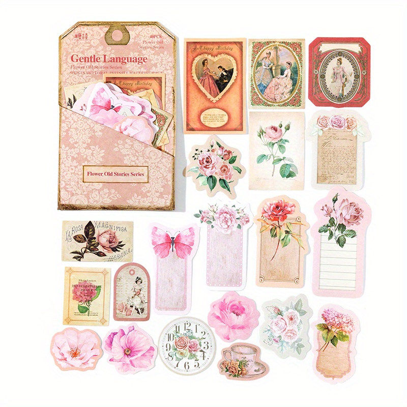 40Pcs, Plant Stickers, Flowers Pet Lavender, Rose, Photo Album Decoration,  Journal, Planner Sticker, Scrapbook Sticker - Yahoo Shopping