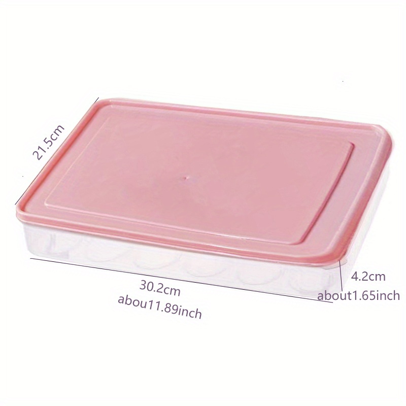 Basicwise QI003329P Clear Plastic Egg Carton, 12 Egg Holder Carrying Case with Handle, Pink