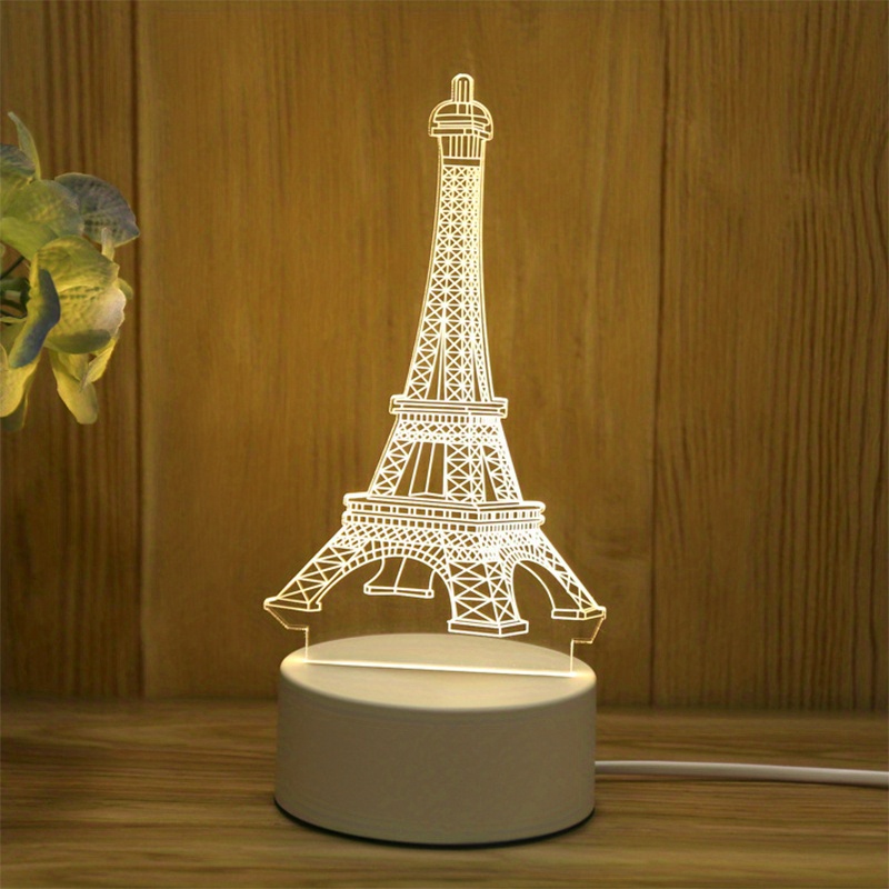 Nice Dream Tour Eiffel Veilleuse Pour Enfants, Lampe Illusion 3D