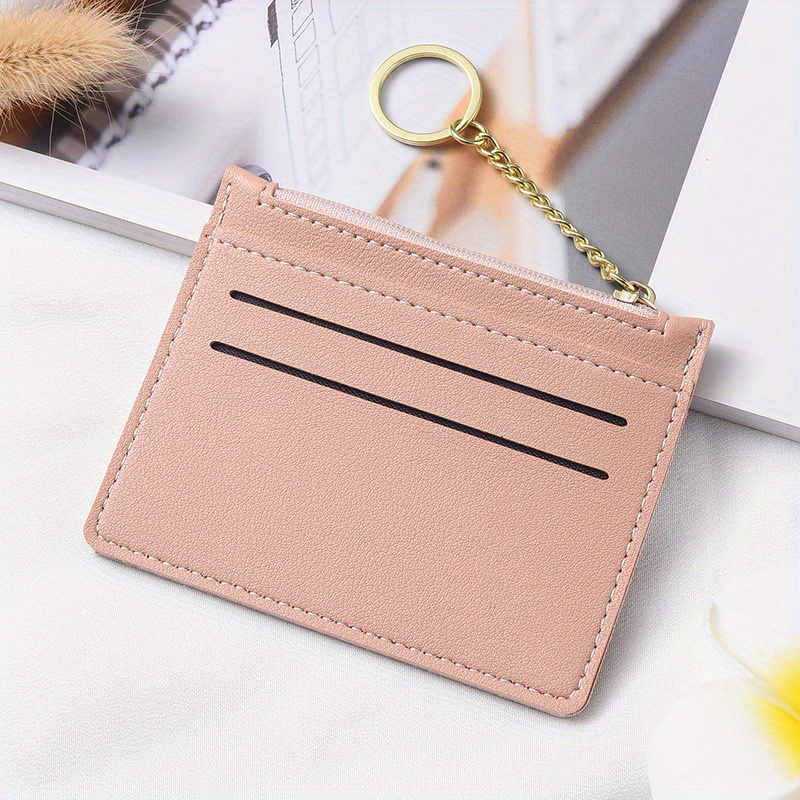 Minimalist Mini Slim Wallet, Solid Color Credit Card Holder