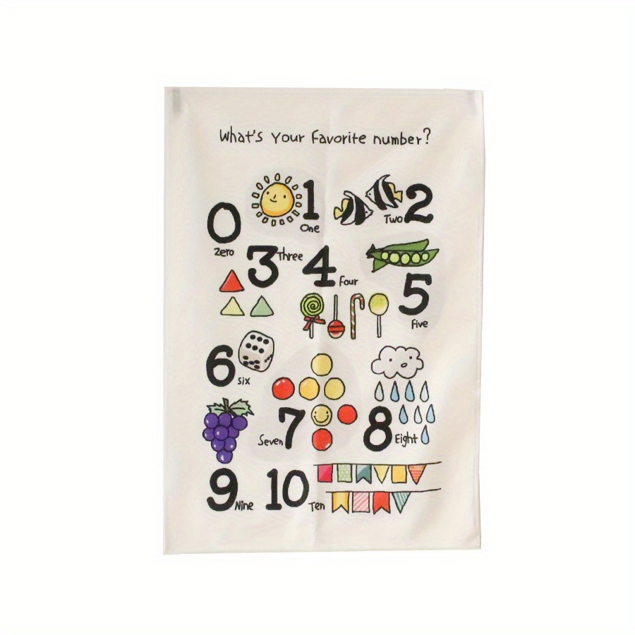 Cognition Alphanumeric Hanging Cloth for Toddler Bathroom Decor