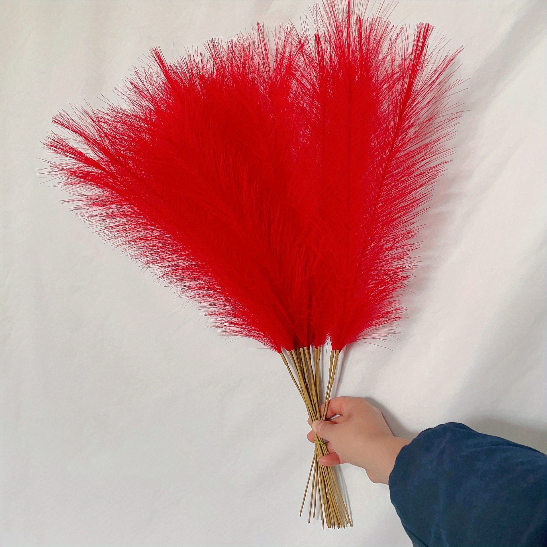 Artificial Pampas Grass Fluffy Faux Pampas Grass Decor Vase Temu