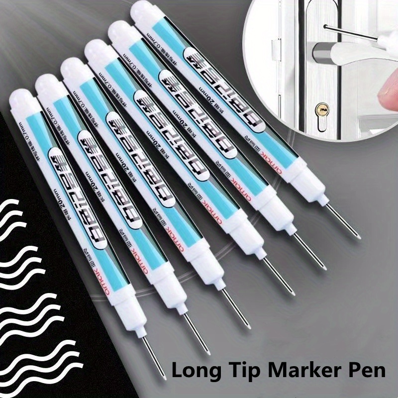 White Permanent Paint Pen Set For Wood Rock Plastic Leather - Temu