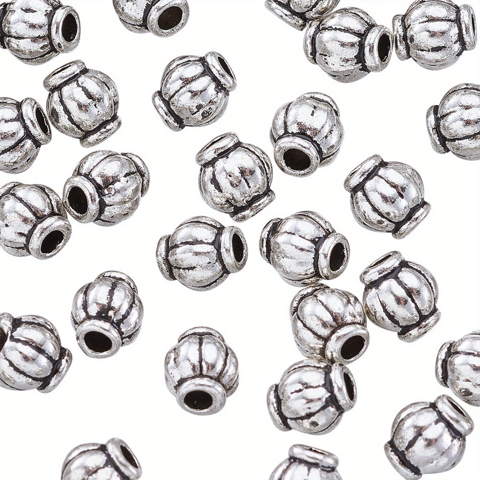 Antique Silver Plated Alloy Beads Vintage Spacer Beads - Temu