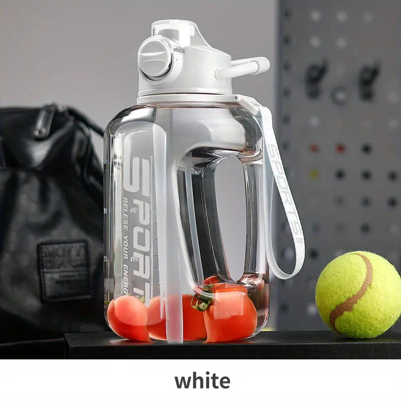 Large Capacity Water Bottle With Straw Perfect For Sports - Temu