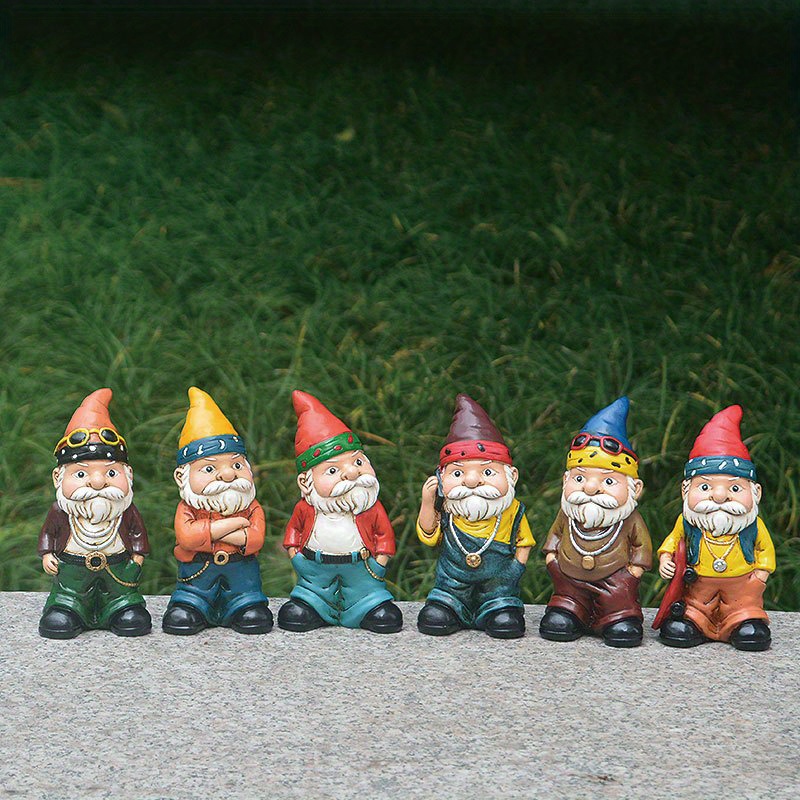 Handcrafted Resin Dwarf Statue Old Man White Beard Perfect Temu