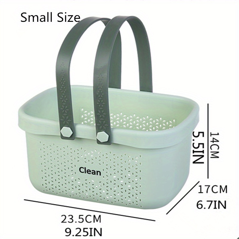 Bathroom Basket, Plastic Bath Basket, Storage Baskets With Handles,  Hand-held Shower Basket, Storage Basket For Bathroom - Temu