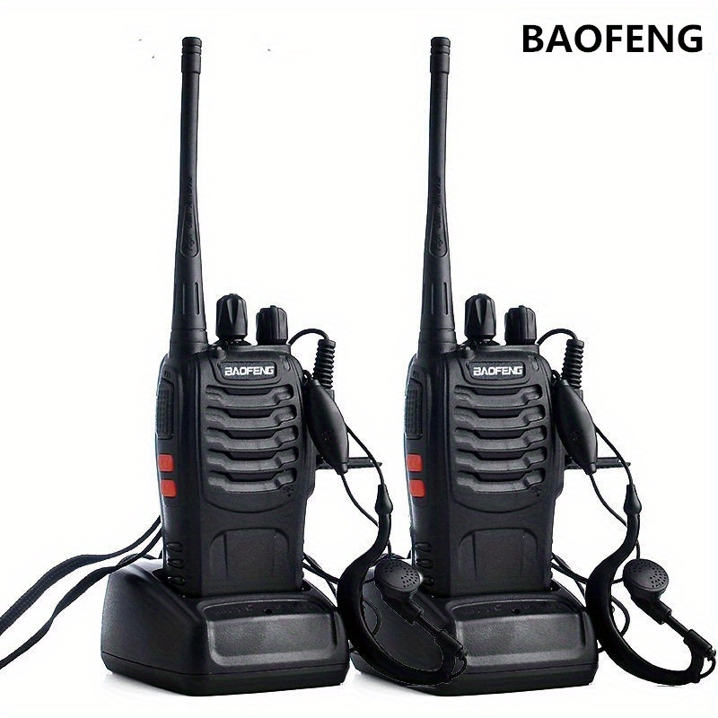 Rechargeable 5w Two Way Radio Walkie Talkies 16 Channels Long Range Led  Torch Microphone Earpiece 888s Christmas Halloween Thanksgiving Gifts 90  Days Buyer Protection Temu Norway
