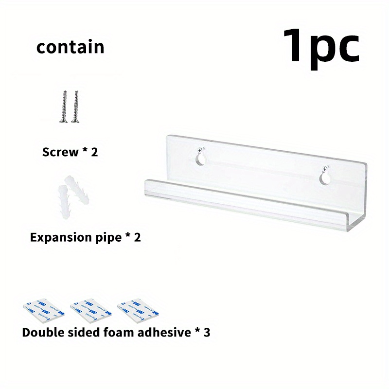 1 Ensemble De Support De Disque Acrylique, Étagère Daffichage De Cd Montée  Sur Le Mur, Support De Disque De Colle Noire Sur Le Mur, 7 * 1,7 Pouces -  Maison Et Cuisine - Temu France