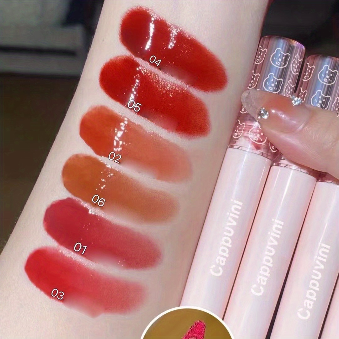 6 Colors Lip Glaze Soft Gloss Hydrating Texture Long Lasting Moisturizing Pigmented Lip Gloss