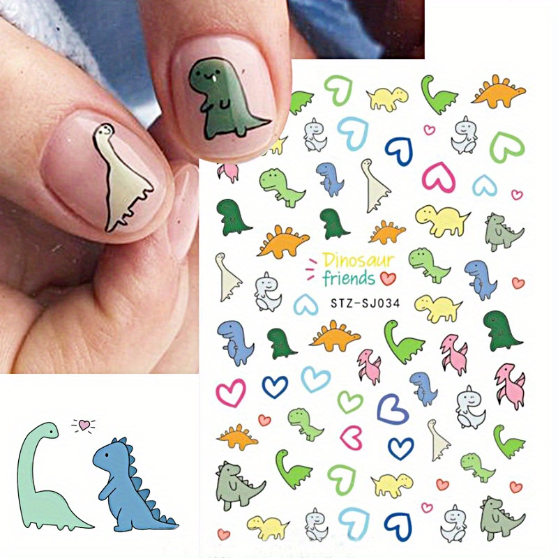 Macaron Color Series Nail Art Stickers Little Monster - Temu