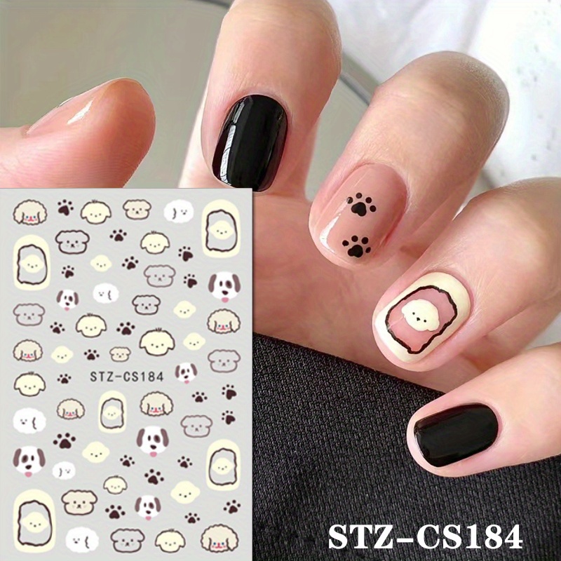  Cute Cartoon Nail Stickers Decals 3D Self Adhesive