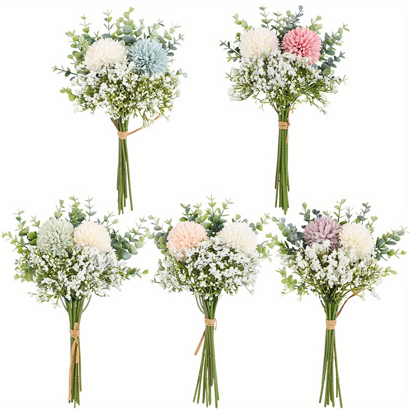 1 Pezzo/insieme Di 6 Pezzi Bouquet Di Ortensie Artificiali Per Decorazione  Di Nozze, Arredamento Per Casa, Soggiorno, Sala Da Pranzo, Camera Da Letto,  Fiori Da Sposa, Fiori Da Polso, Fiori Da Petto