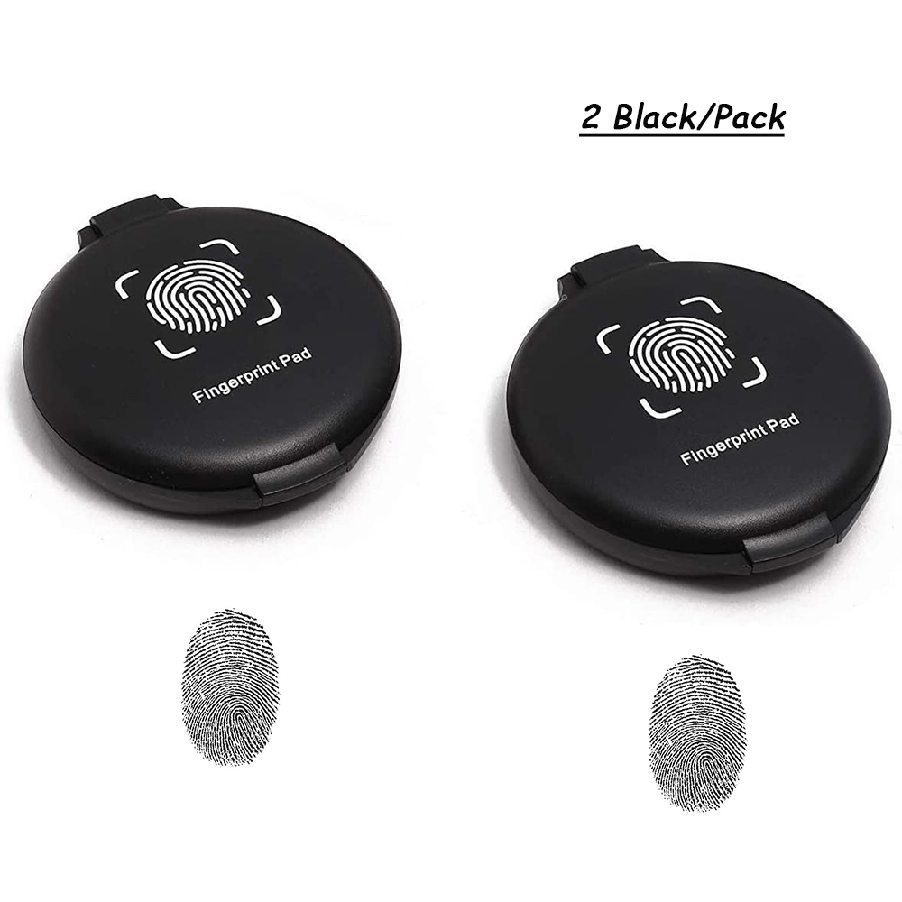 Fingerprint Ink Pads Thumbprint Ink Pads Black Ink Pad Stamp Pad for Office  Notary Supplies Identification Notary Security ID Fingerprint Cards Law