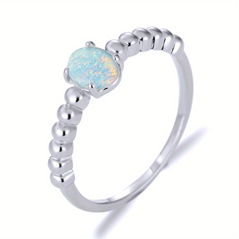 Blue Opal Gemstones Stylish Party Wear Bracelet For Women In Silver