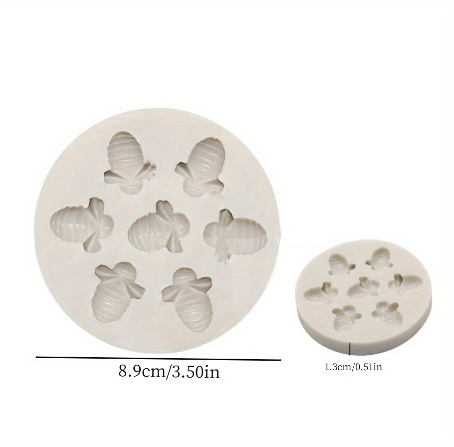 Cute Honey Bee Fondant Mold - 3d Silicone Honeycomb Candy Mold For