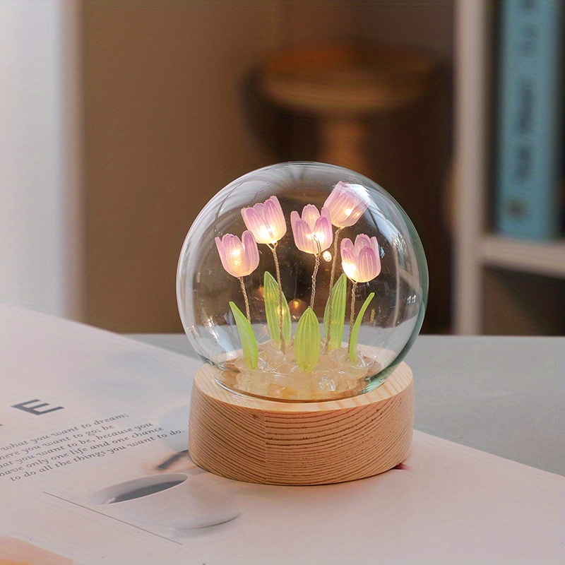 1/2 Pezzi Fatti A Mano Tulipano Luce Notturna, Decorazione Domestica Fai Da  Te Simulazione Fiore Camera Da Letto Lampada Da Tavolo Per Bambini Ragazza  Coppia Amici Regalo Atmosfera Decorazione Ornamenti Da Scrivania