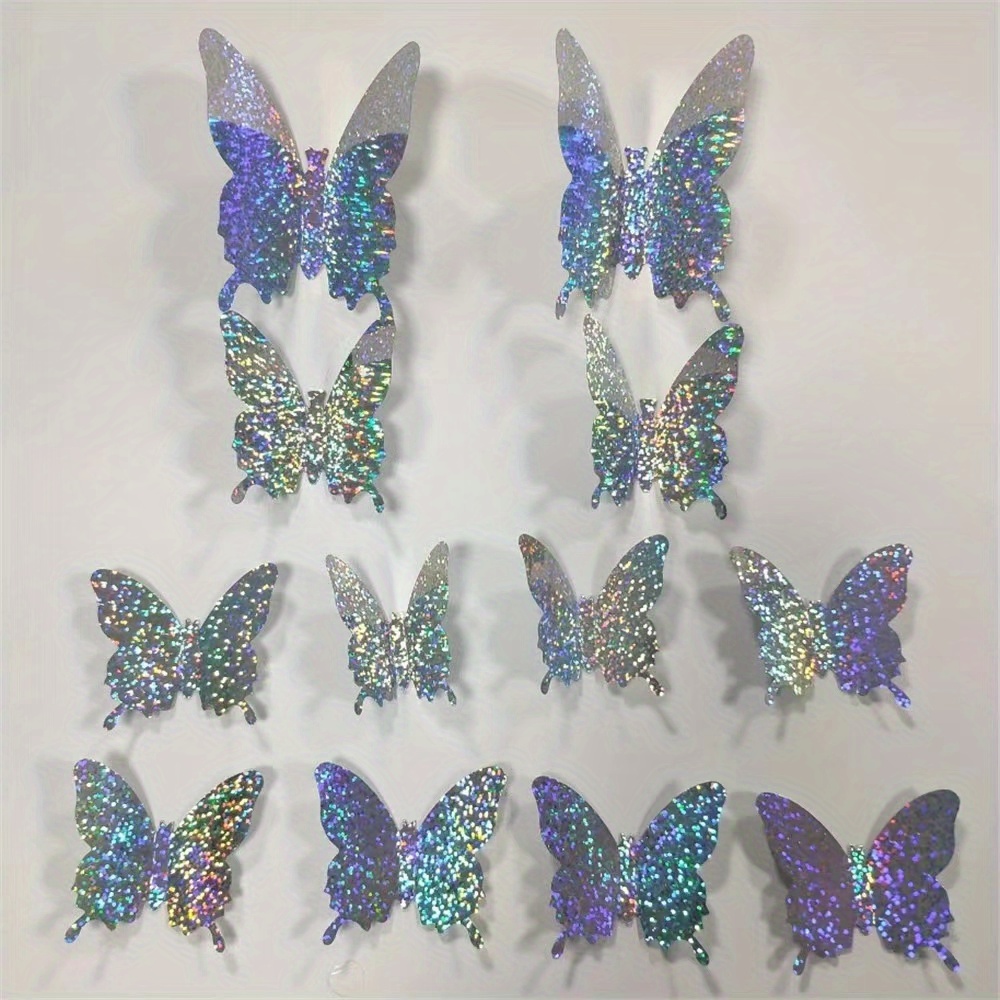 3D Paper Butterfly Set of 4, DIY Interior Decoration