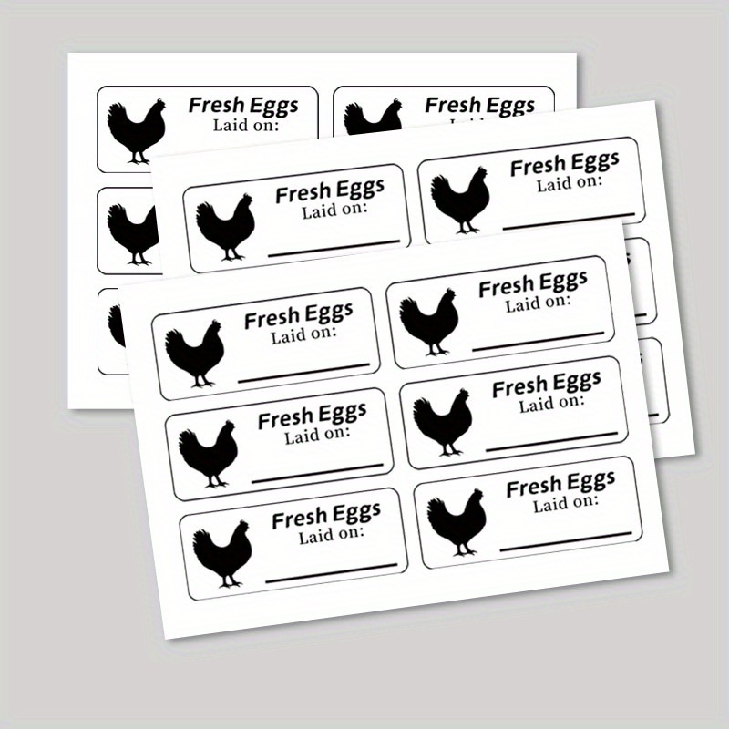 Egg Carton Date Labels, Self-adhesive Handwriting Tag Stickers Labels ...