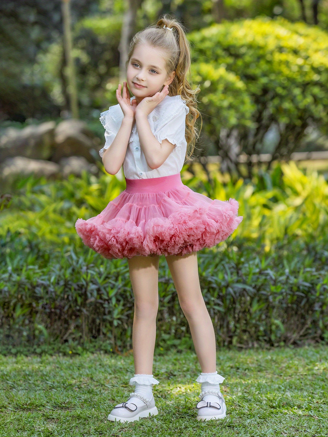 Young Girl Tutu Skirt, Ballet Princess Puffy Skirt, High Waist