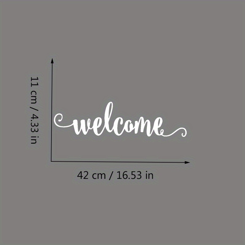 Welcome Text Wall Decal Sticker Home Decoration Vinyl Mural Wallpaper For Door Decor