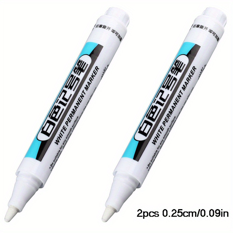 White Permanent Paint Pen Set For Wood Rock Plastic Faux - Temu