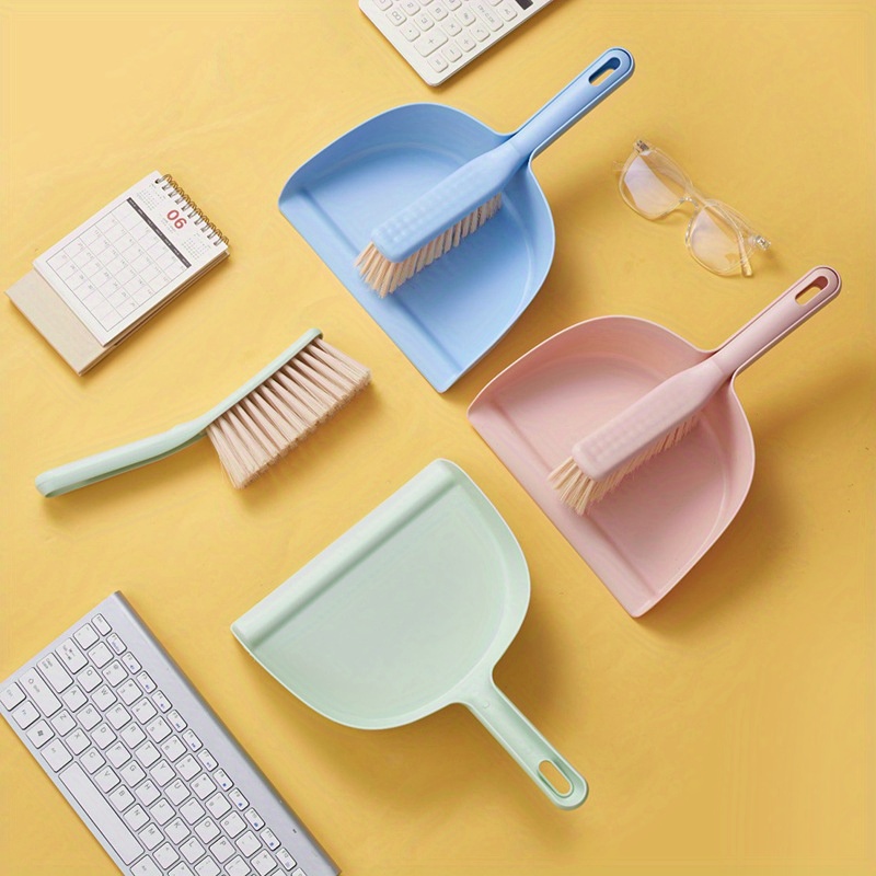 1pc Pink Mini Plastic Dustpan & Brush Set For Desktop Cleaning, Office &  Computer Keyboard