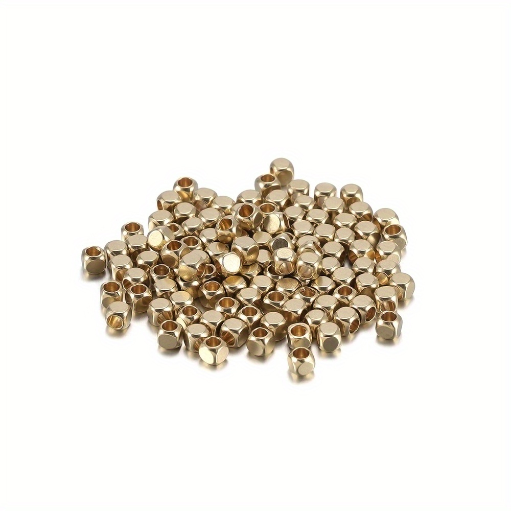 14K Gold Filled Brass Round Corrugated Beads Spacer Beads for