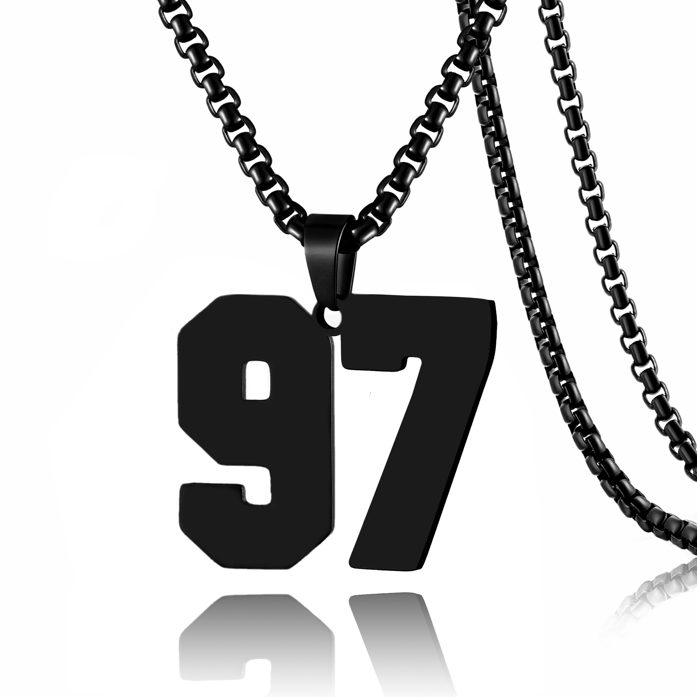 Men Boy Number Necklaces Athletes Stainless Steel 88 99 - Temu
