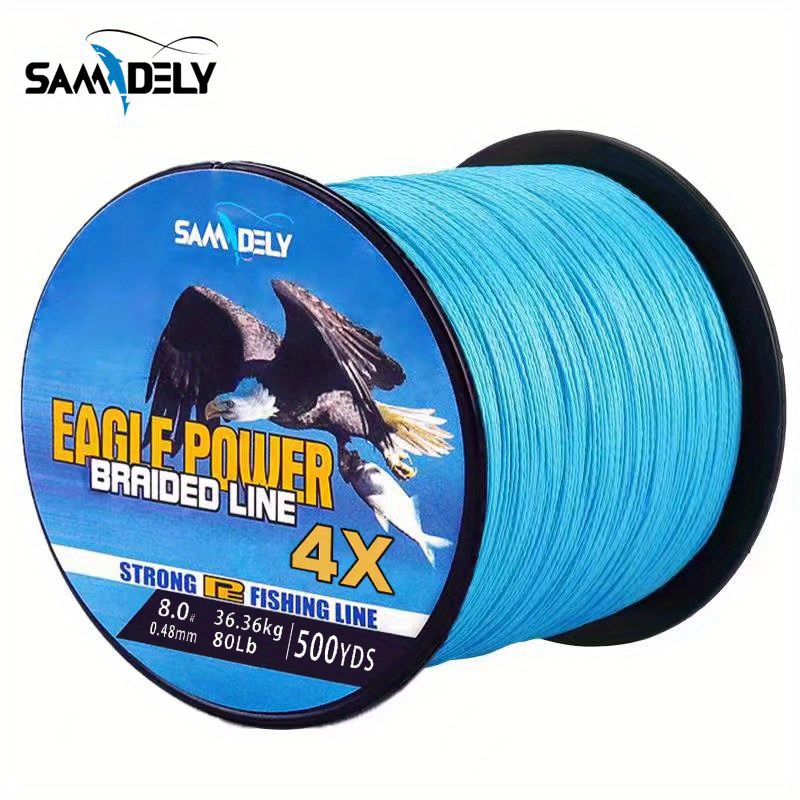 Reaction Tackle Braided Fishing Line Blue Camo 8LB 500yd, Braided Line -   Canada
