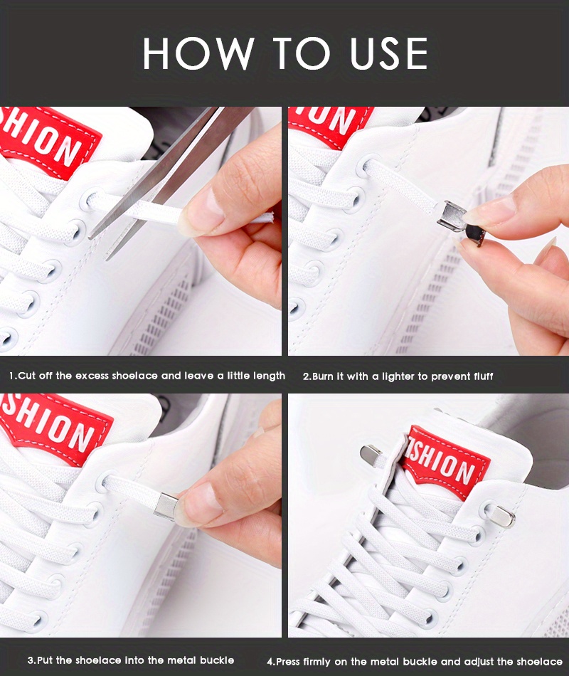 No Tie Shoe Laces Elastic Shoelaces Leisure Sneakers Quick Temu Australia