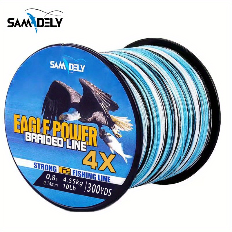  Samdely EaglePower Braided Fishing Line Abrasion Resistant Braided  Lines Superior Knot Strength, Test for Salt-Water, 10LB-80LB, 100-500 Yds,  Blue Camo, Ocean Blue, Green : Sports & Outdoors