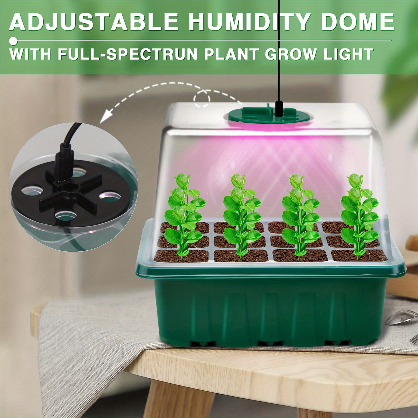 Germination Trays Grow Light Plant Germination Starter Kit Temu