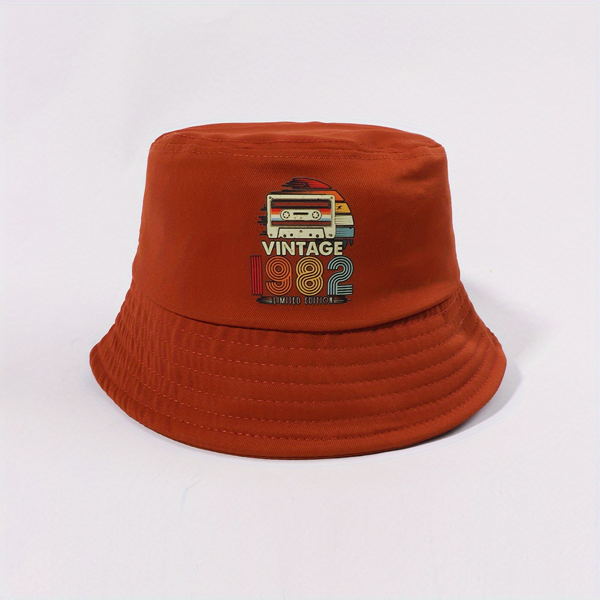 Vintage Men's Bucket Hats - Orange